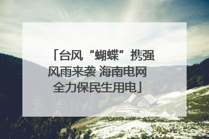 台风“蝴蝶”携强风雨来袭 海南电网全力保民生用电
