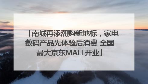南城再添潮购新地标，家电数码产品先体验后消费 全国最大京东MALL开业