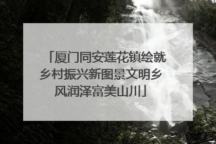 厦门同安莲花镇绘就乡村振兴新图景文明乡风润泽富美山川