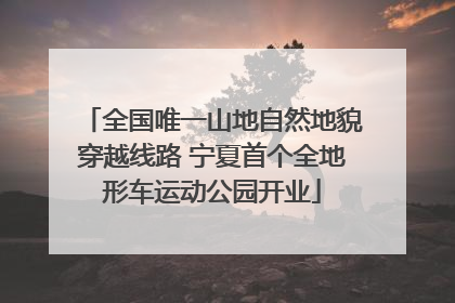 全国唯一山地自然地貌穿越线路 宁夏首个全地形车运动公园开业