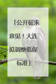 公开征求意见！大连拟调整低保标准