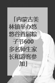 内蒙古美林镇举办悠悠谷首届粽子节600多名师生家长和游客参加