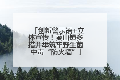 创新警示语+立体宣传！葵山镇多措并举筑牢野生菌中毒“防火墙”