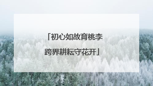初心如故育桃李 跨界耕耘守花开