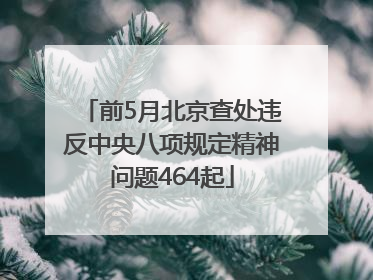 前5月北京查处违反中央八项规定精神问题464起