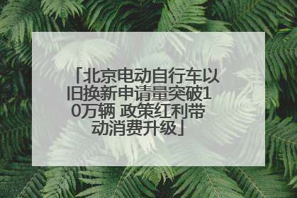 北京电动自行车以旧换新申请量突破10万辆 政策红利带动消费升级