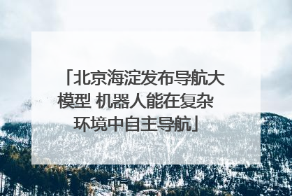 北京海淀发布导航大模型 机器人能在复杂环境中自主导航