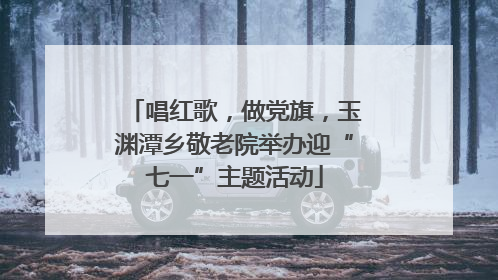 唱红歌，做党旗，玉渊潭乡敬老院举办迎“七一”主题活动