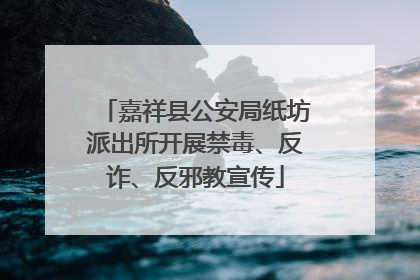 嘉祥县公安局纸坊派出所开展禁毒、反诈、反邪教宣传