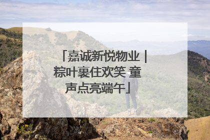 嘉诚新悦物业｜粽叶裹住欢笑 童声点亮端午