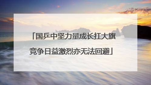 国乒中坚力量成长扛大旗 竞争日益激烈亦无法回避