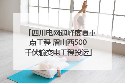 四川电网迎峰度夏重点工程 眉山西500千伏输变电工程投运