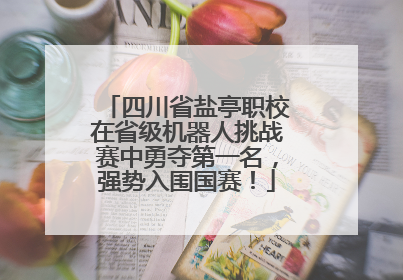 四川省盐亭职校在省级机器人挑战赛中勇夺第一名，强势入围国赛！