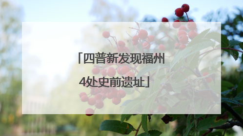 四普新发现福州4处史前遗址