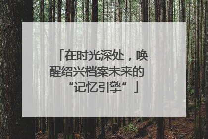 在时光深处，唤醒绍兴档案未来的“记忆引擎”