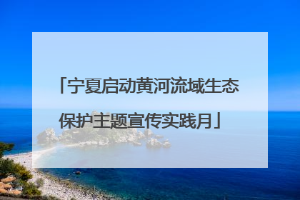 宁夏启动黄河流域生态保护主题宣传实践月