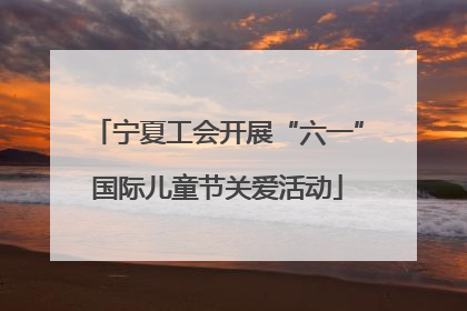 宁夏工会开展“六一”国际儿童节关爱活动