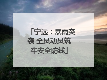 宁远：暴雨突袭 全员动员筑牢安全防线