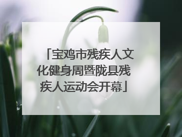 宝鸡市残疾人文化健身周暨陇县残疾人运动会开幕