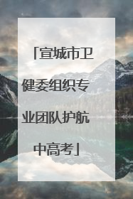 宣城市卫健委组织专业团队护航中高考