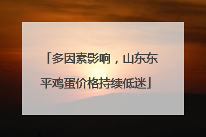 多因素影响，山东东平鸡蛋价格持续低迷