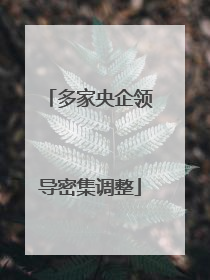 多家央企领导密集调整