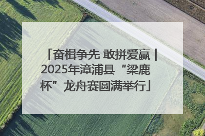奋楫争先 敢拼爱赢｜2025年漳浦县“梁鹿杯”龙舟赛圆满举行