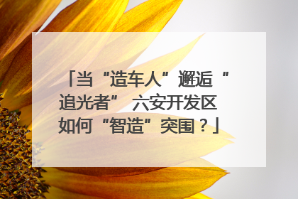 当“造车人”邂逅“追光者” 六安开发区如何“智造”突围？