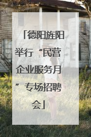 德阳旌阳举行“民营企业服务月”专场招聘会