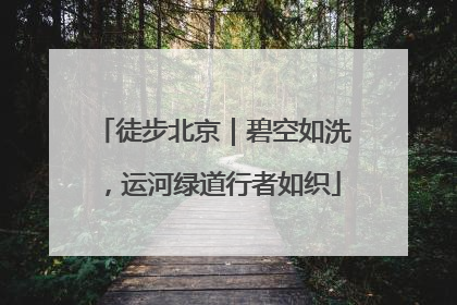 徒步北京｜碧空如洗，运河绿道行者如织
