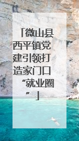 微山县西平镇党建引领打造家门口“就业圈”