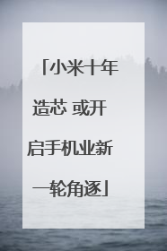 小米十年造芯 或开启手机业新一轮角逐