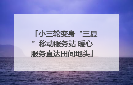 小三轮变身“三夏”移动服务站 暖心服务直达田间地头