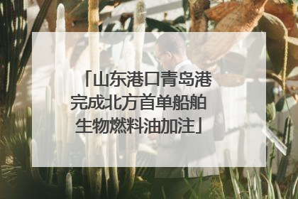 山东港口青岛港完成北方首单船舶生物燃料油加注