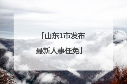 山东1市发布最新人事任免