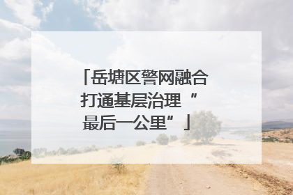 岳塘区警网融合 打通基层治理“最后一公里”