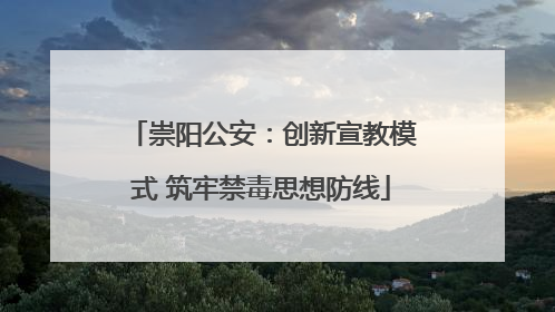 崇阳公安：创新宣教模式 筑牢禁毒思想防线