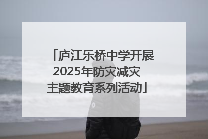 庐江乐桥中学开展2025年防灾减灾主题教育系列活动