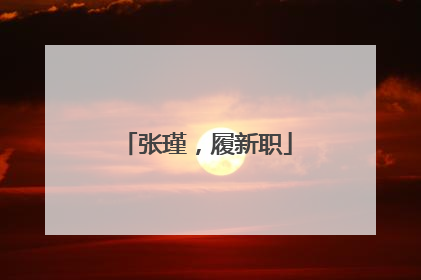 张瑾，履新职