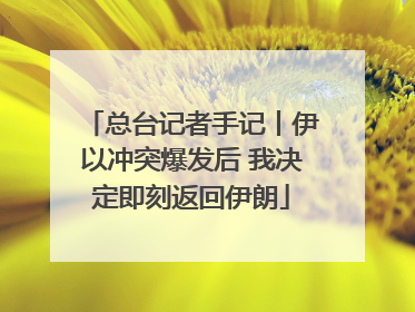 总台记者手记丨伊以冲突爆发后 我决定即刻返回伊朗