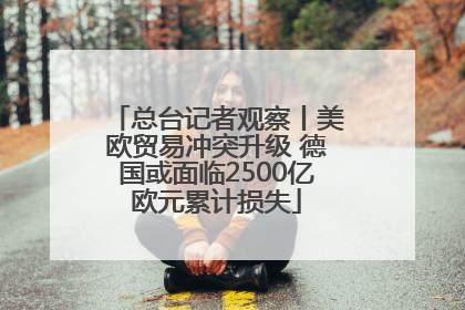 总台记者观察丨美欧贸易冲突升级 德国或面临2500亿欧元累计损失