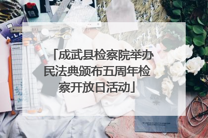 成武县检察院举办民法典颁布五周年检察开放日活动