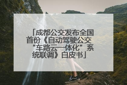 成都公交发布全国首份《自动驾驶公交“车路云一体化”系统联调》白皮书