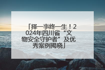 择一事终一生！2024年四川省“文物安全守护者”及优秀案例揭晓