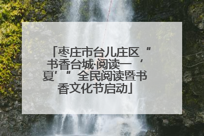 枣庄市台儿庄区“书香台城·阅读一‘夏’”全民阅读暨书香文化节启动