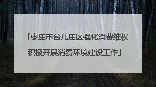 枣庄市台儿庄区强化消费维权 积极开展消费环境建设工作