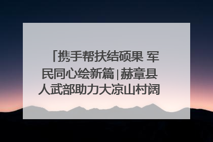 携手帮扶结硕果 军民同心绘新篇∣赫章县人武部助力大凉山村阔步乡村振兴路