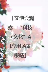文博会观察：“科技+文化”AI应用场景吸睛