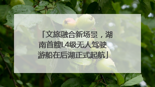 文旅融合新场景，湖南首艘L4级无人驾驶游船在后湖正式起航