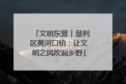 文明东营｜垦利区黄河口镇：让文明之风吹遍乡野